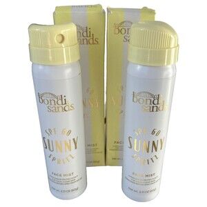 Bondi Sands LOT OF 2 -Sunscreen Broad Spectrum SPF 60  Face Mist/Spritz 60g NEW
